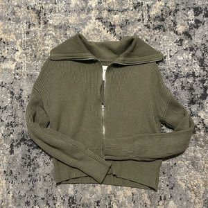 Abercrombie Green Zip Sweater